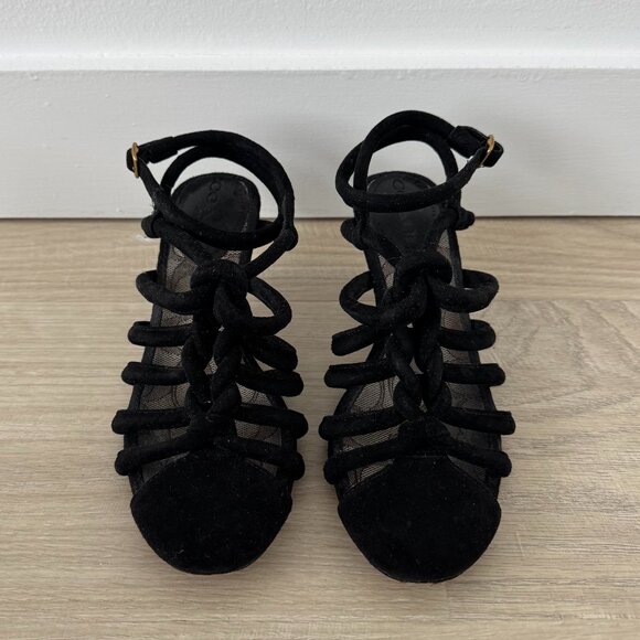 Coach black strappy sandal size 5 - Picture 1 of 6